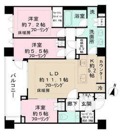 ザ・パークハウス千代田六番町 3階 間取り図