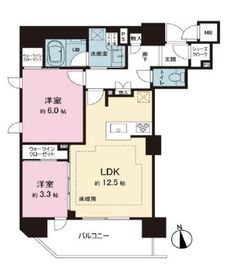 ソルティア東京王子 9階 間取り図