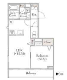ベレオ三軒茶屋 201 間取り図