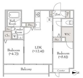 ベレオ三軒茶屋 205 間取り図