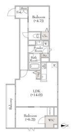 ベレオ三軒茶屋 206 間取り図
