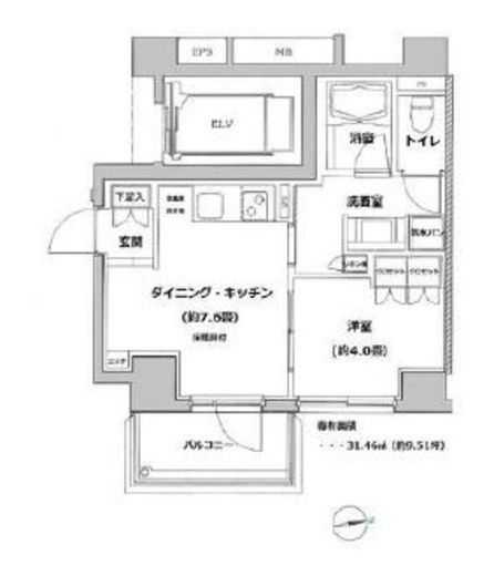 リビオ綱島 7階 間取り図