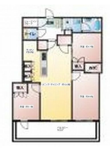 グレーシアタワー二俣川 16階 間取り図