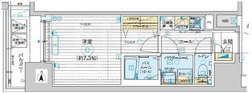 エステムプラザ東京ライズ 14階 間取り図