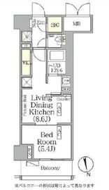 ザ・パークハビオ神楽坂レジデンスSouth 1019 間取り図