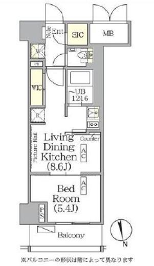 ザ・パークハビオ神楽坂レジデンスSouth 619 間取り図
