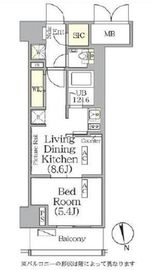 ザ・パークハビオ神楽坂レジデンスSouth 419 間取り図