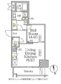 ザ・パークハビオ神楽坂レジデンスSouth 1016 間取り図