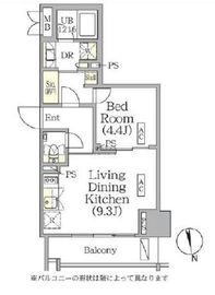 ザ・パークハビオ神楽坂レジデンスSouth 816 間取り図