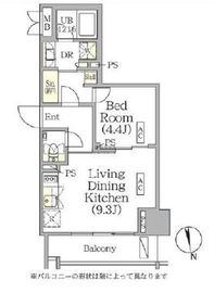 ザ・パークハビオ神楽坂レジデンスSouth 416 間取り図