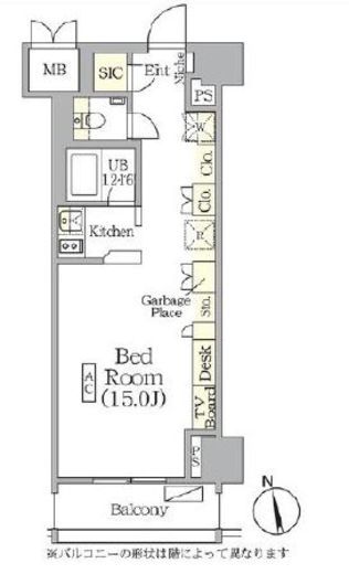 ザ・パークハビオ神楽坂レジデンスSouth 1010 間取り図
