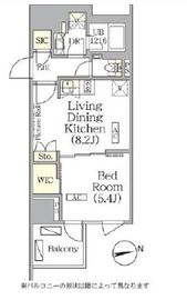 ザ・パークハビオ神楽坂レジデンスSouth 1013 間取り図