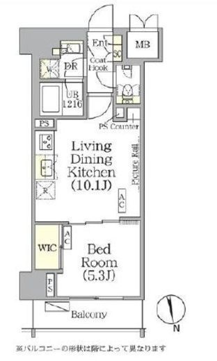 ザ・パークハビオ神楽坂レジデンスSouth 421 間取り図