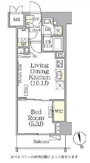 ザ・パークハビオ神楽坂レジデンスSouth 214 間取り図