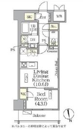 ザ・パークハビオ神楽坂レジデンスSouth 423 間取り図