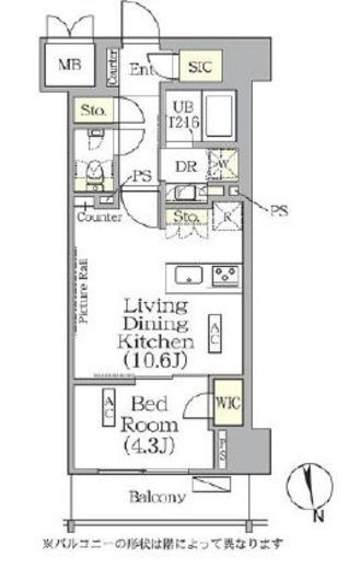 ザ・パークハビオ神楽坂レジデンスSouth 220 間取り図