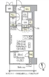 ザ・パークハビオ神楽坂レジデンスSouth 220 間取り図