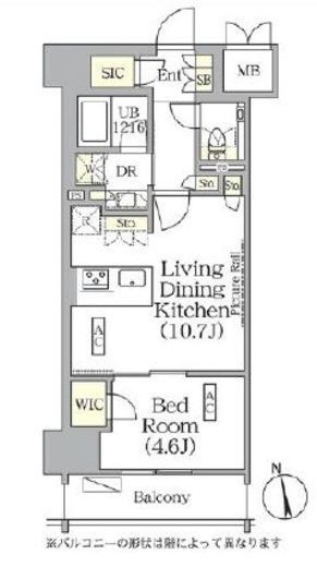 ザ・パークハビオ神楽坂レジデンスSouth 1009 間取り図