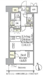 ザ・パークハビオ神楽坂レジデンスSouth 1009 間取り図