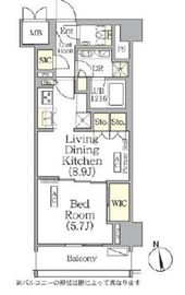 ザ・パークハビオ神楽坂レジデンスSouth 1008 間取り図