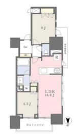 クラッシィスイート・ジオ東麻布 7階 間取り図