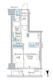 パークアクシス新宿百人町 201 間取り図
