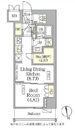 ザ・パークハビオ神楽坂レジデンスSouth 426 間取り図