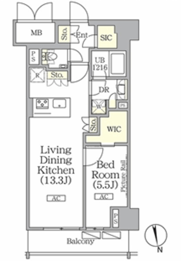 ザ・パークハビオ神楽坂レジデンスSouth 1020 間取り図