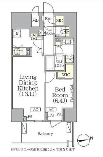 ザ・パークハビオ神楽坂レジデンスSouth 1015 間取り図
