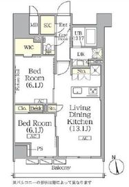 ザ・パークハビオ神楽坂レジデンスSouth 1002 間取り図