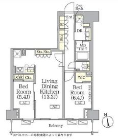 ザ・パークハビオ神楽坂レジデンスSouth 1004 間取り図