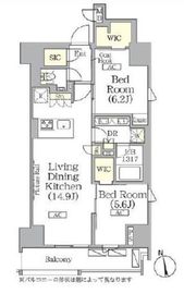 ザ・パークハビオ神楽坂レジデンスSouth 108 間取り図