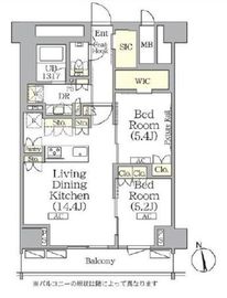 ザ・パークハビオ神楽坂レジデンスSouth 1003 間取り図