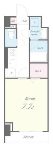 エムズ両国亀沢 204 間取り図