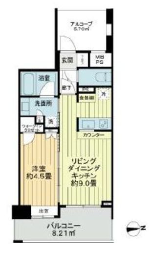 グローベルザ・スイート上野 7階 間取り図