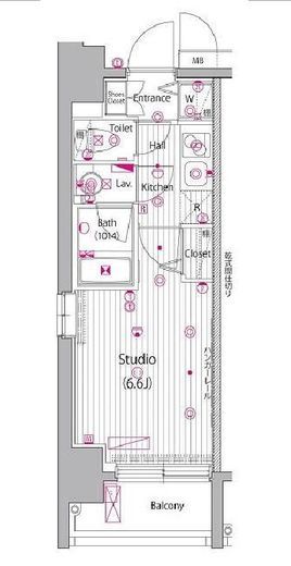 グランド・ガーラ桜木町駅前 3階 間取り図