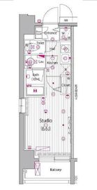 グランド・ガーラ桜木町駅前 3階 間取り図