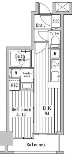 グローベルザ・ソニア横浜 8階 間取り図
