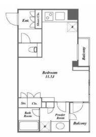 アトラス江戸川アパートメント 1階 間取り図