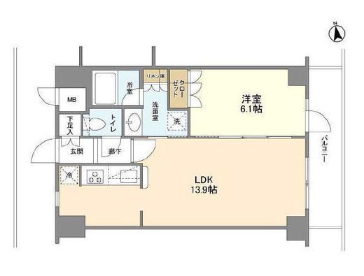 KENEDIX藤沢 504 間取り図