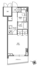 ヒューリック板橋 509 間取り図
