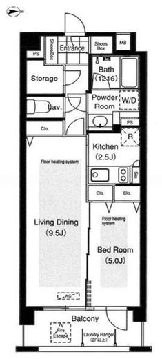 コンフォリア下落合 102 間取り図