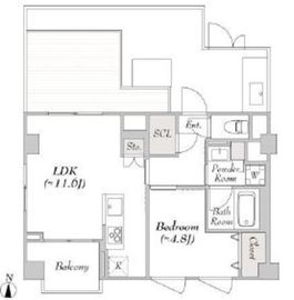 ルミーク北千住 501 間取り図