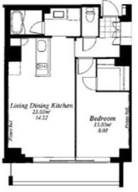 フレンシア外苑西 418 間取り図