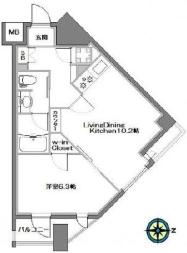 パレステュディオ九段北の丸 4階 間取り図