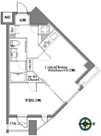 パレステュディオ九段北の丸 4階 間取り図