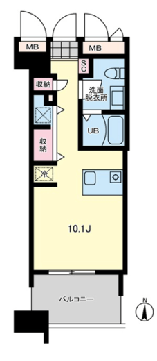 プライマル亀戸 1103 間取り図