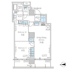 パークアクシス池田山 805 間取り図