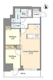 グランカーサ船堀Ⅱ 1401 間取り図