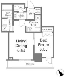 パークタワー池袋イーストプレイス 9階 間取り図